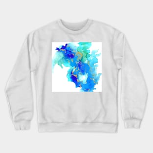 Gtropical ocean abstract alcohol ink print Crewneck Sweatshirt